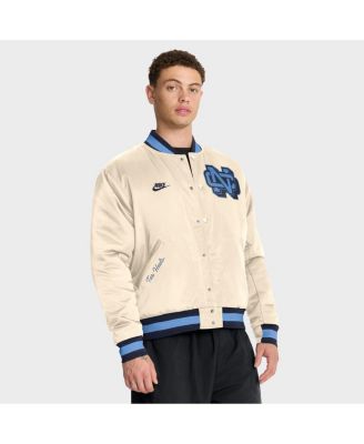Nike - Men's Tan North Carolina Tar Heels Legacy Full-Snap Bomber Jacket