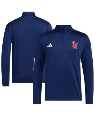 adidas - Men's Navy St. John's Red Storm Half-Zip Pullover Golf Jacket