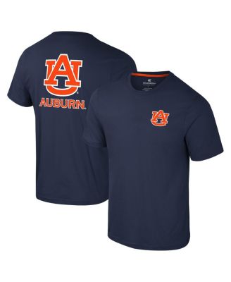 Colosseum - Men's Navy Auburn Tigers Logo Lockup 2-Hit Active Blend T-Shirt