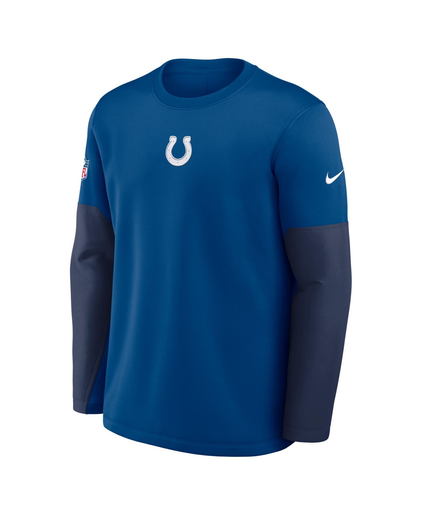 Мужская футболка Nike Royal Indianapolis Colts Sideline Coach Therma-FIT Long Sleeve — фото 5