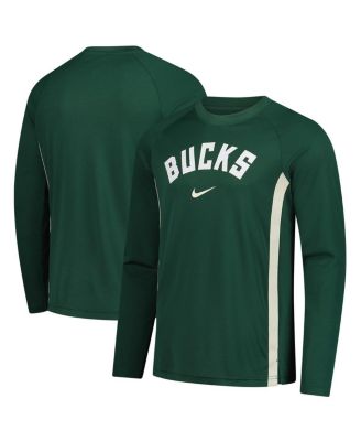 Nike - Men's Hunter Green Milwaukee Bucks 2025/26 Authentic Pre-Game Legend Dri-FIT Long Sleeve Shooting Shirt