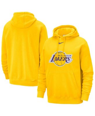 Nike - Men's Gold Los Angeles Lakers Essential Logo Club Pullover Hoodie