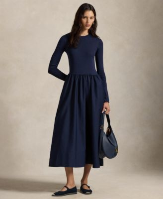 Polo Ralph Lauren - Women's Cotton Long-Sleeve Dress