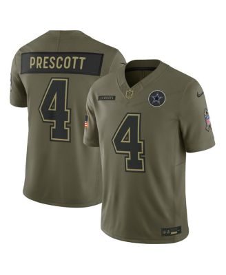 Nike - Men's Dak Prescott Olive Dallas Cowboys 2025 Salute to Service Limited Jersey