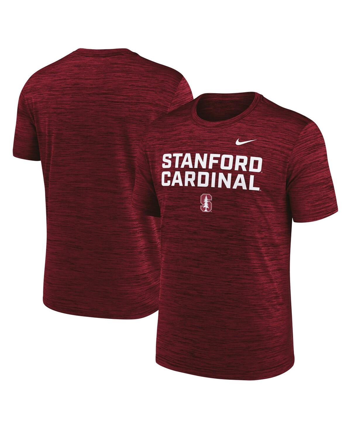 Nike Men's Cardinal Stanford Cardinal Campus Center Stack Velocity Dri-fit T-shirt In Red