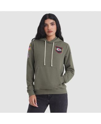 Nike - Women's Olive Kansas City Chiefs 2025 Salute to Service Sideline Standard Issue Dri-FIT Hoodie
