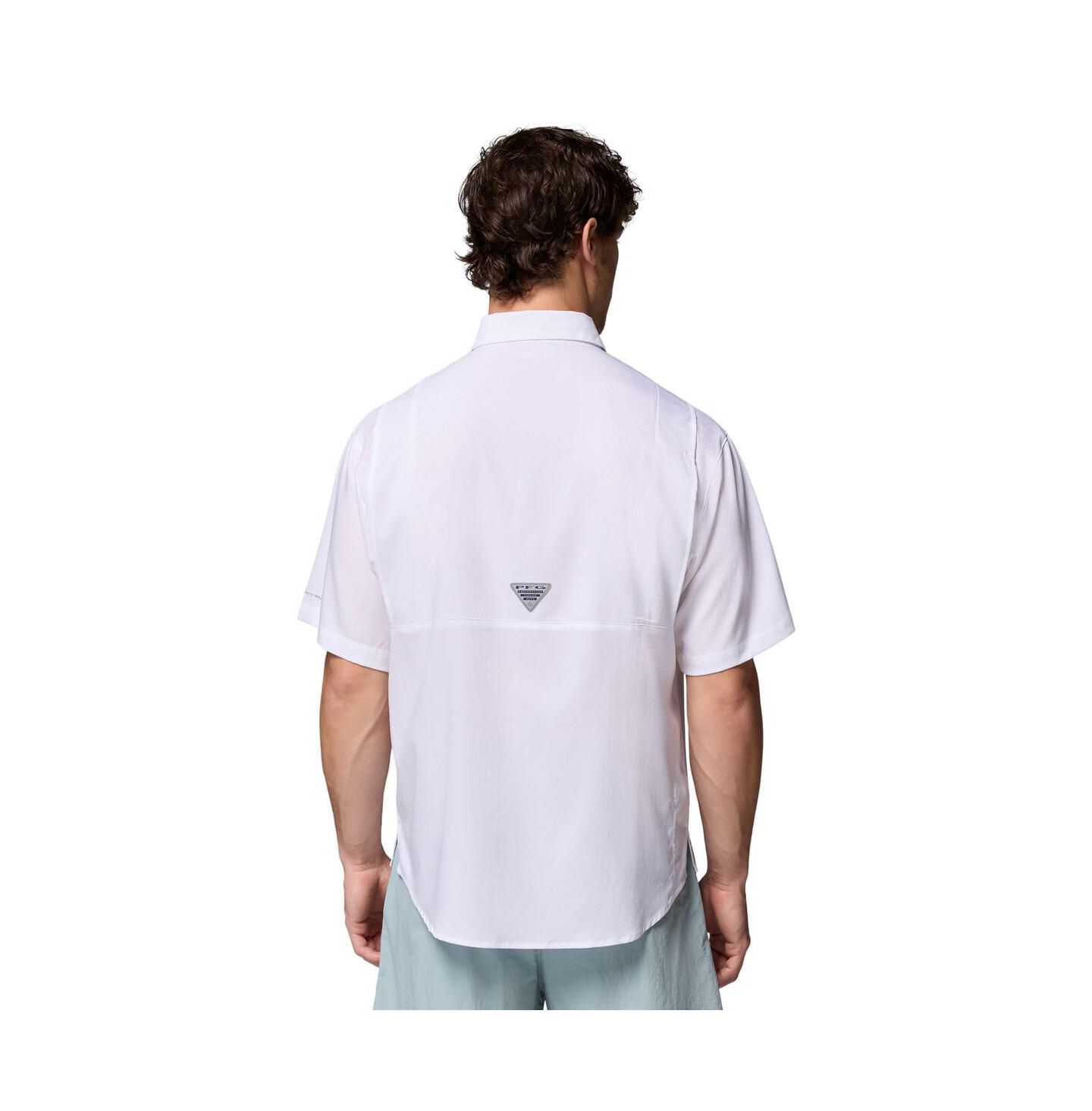 Мужская рубашка Columbia White Tennessee Volunteers Tamiami Omni-Shade Button-Down — фото 2