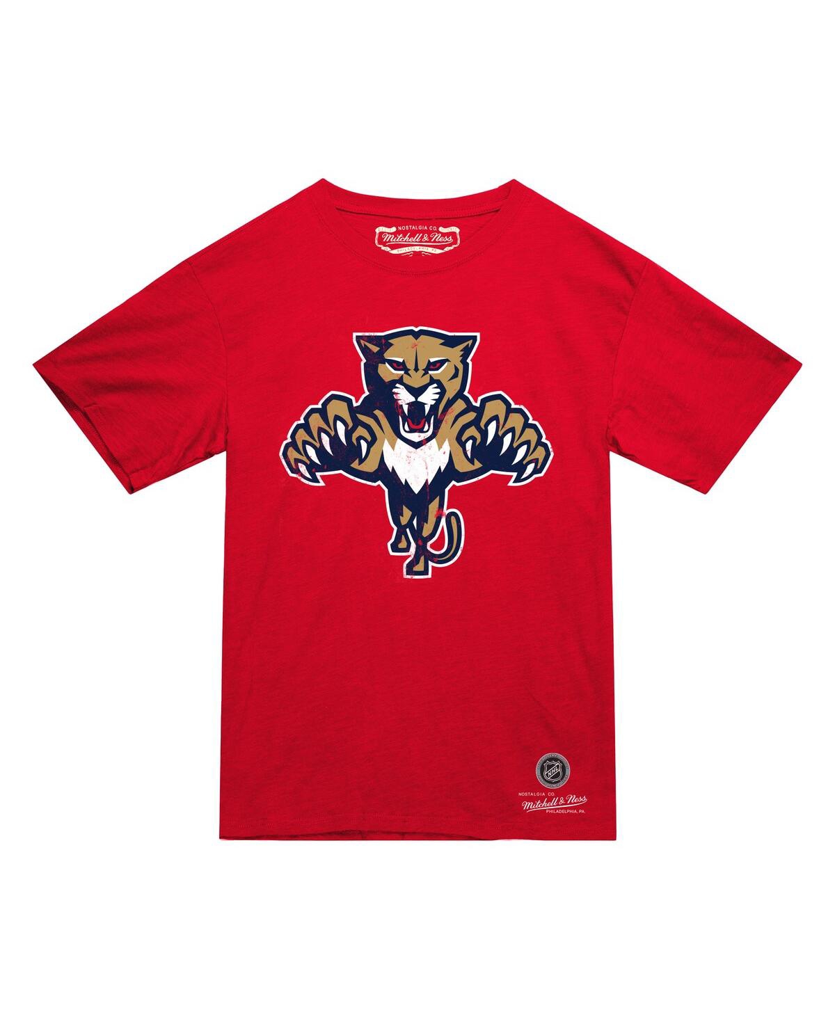 Mitchell & Ness Men's Red Florida Panthers Heritage T-shirt In Red