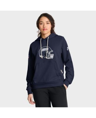 Nike - Women's Royal New York Giants Throwback Sideline Standard Issue Dri-FIT Hoodie