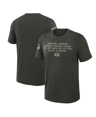 Nike - Men's Forest Green Green Bay Packers 2025 Salute to Service Sideline Slub Dri-FIT T-Shirt