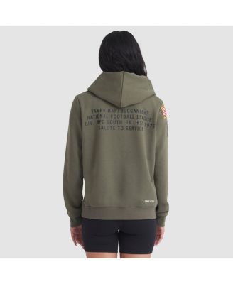 Women's Olive Tampa Bay Buccaneers 2025 Salute to Service Sideline Standard Issue Dri-FIT Hoodie