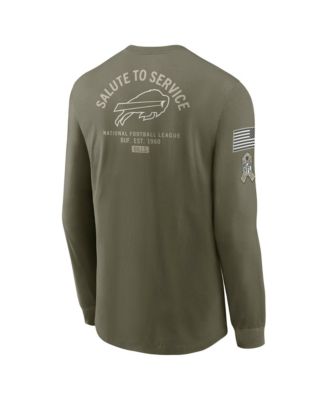 Men's Olive Buffalo Bills 2025 Salute to Service Long Sleeve T-Shirt