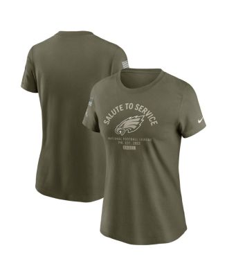 Nike - Women's Olive Philadelphia Eagles 2025 Salute to Service Sideline T-Shirt