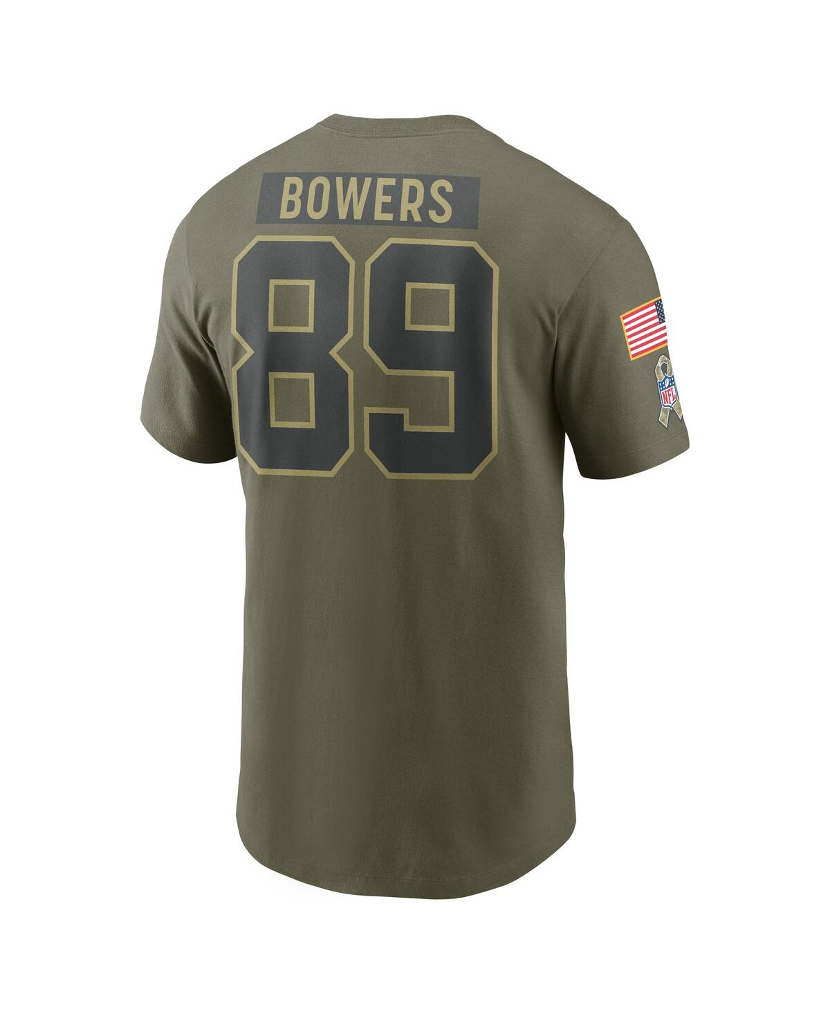 Nike Men's Brock Bowers Olive Las Vegas Raiders 2025 Salute to Service Name Number T-Shirt