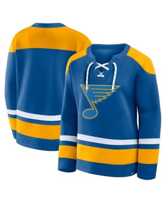 Fanatics - Women's Blue St. Louis Blues Icing Long Sleeve Lace Up Sweatshirt