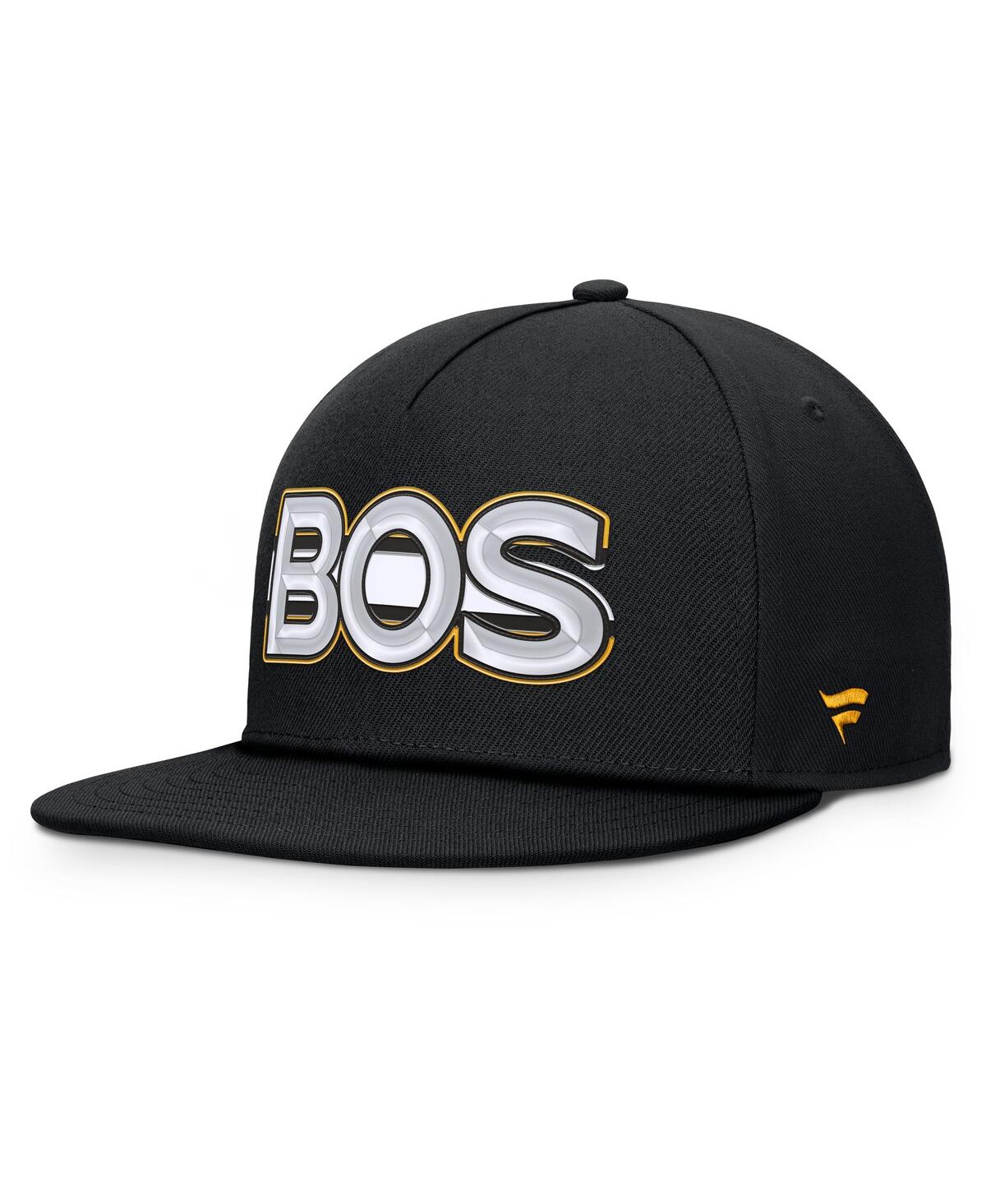 Fanatics Men's Black Boston Bruins Authentic Pro Rink Team Code Snapback Hat In Black