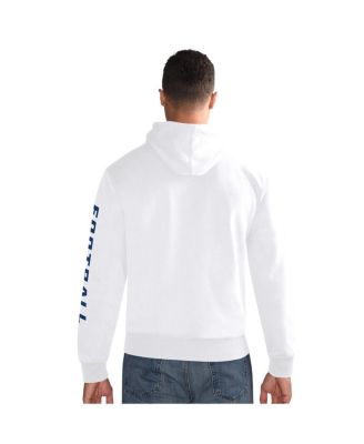 Men's White Buffalo Bills Pullover Hoodie