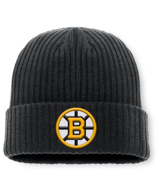 Fanatics - Men's Black Boston Bruins Primary Logo Cuffed Knit Hat
