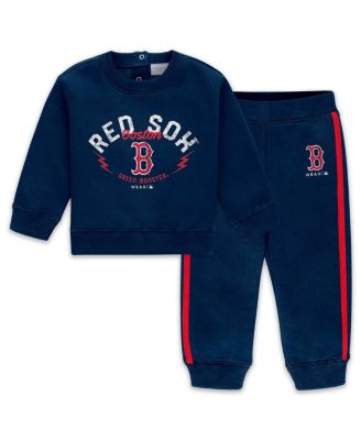 WEAR by Erin Andrews - Newborn Navy Boston Red Sox Fleece Crewneck and Pants Set