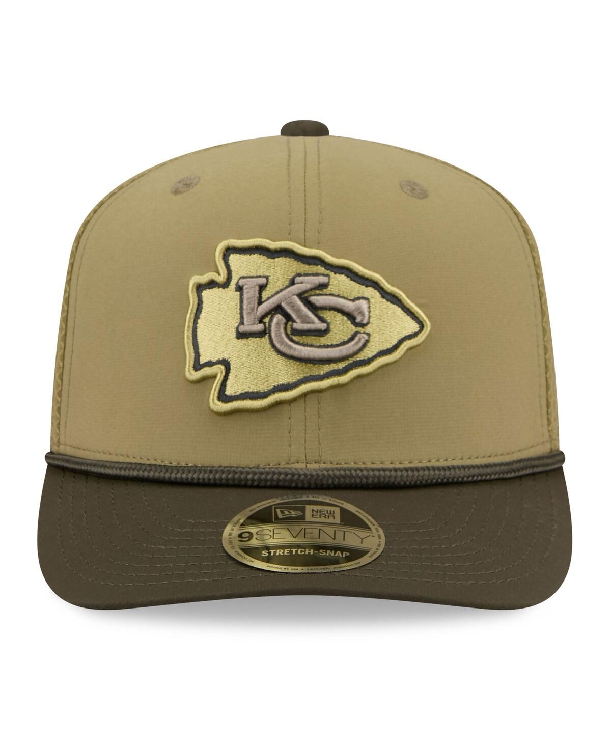 New Era Men's Green Kansas City Chiefs 2025 Salute To Service 9seventy Adjustable Hat In Multi