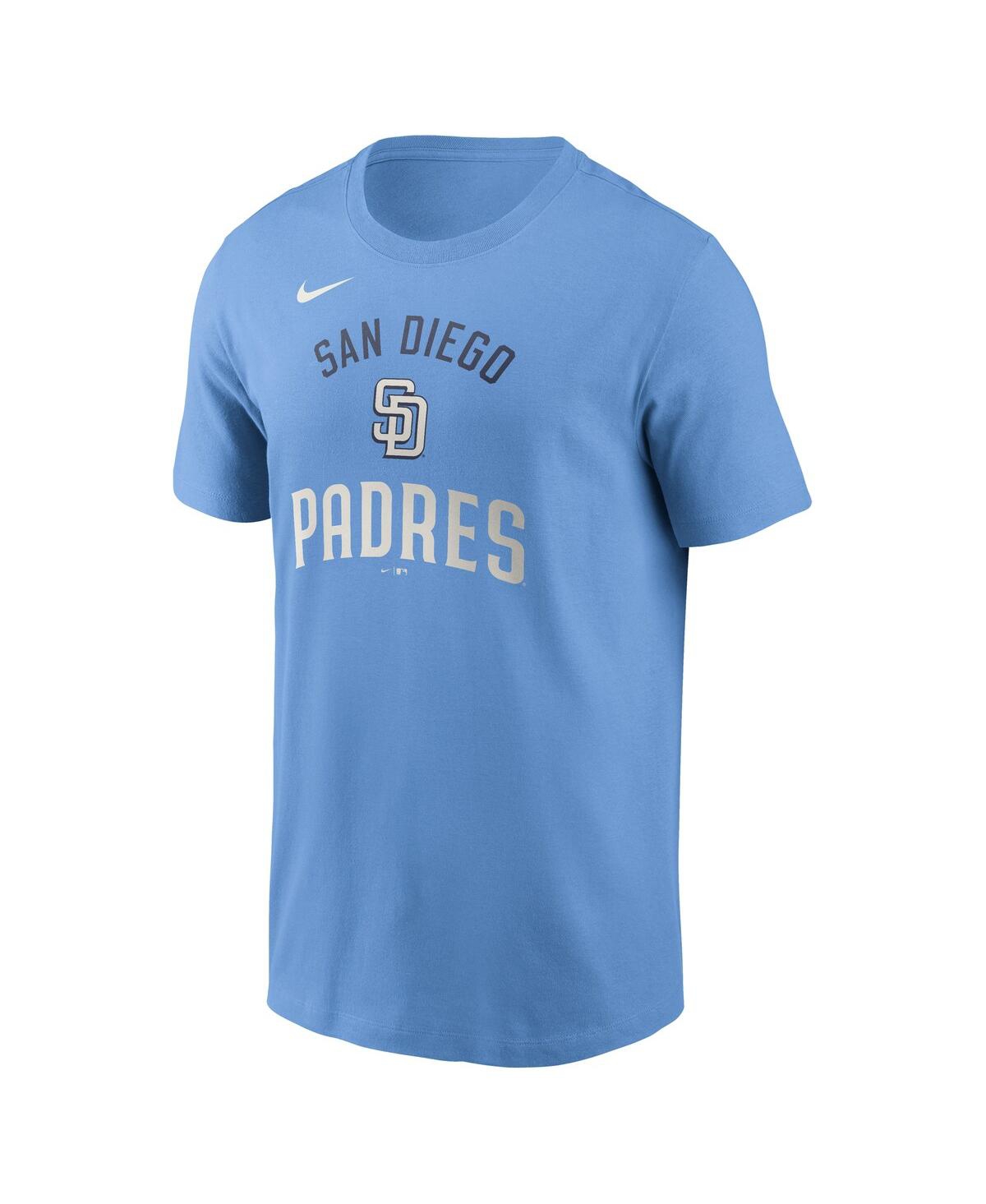Nike Men's Light Blue San Diego Padres Early Innings Stack T-shirt In Blue