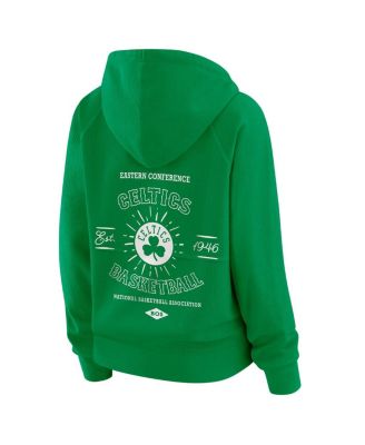 Women's Green Boston Celtics Full-Zip Raglan Hoodie