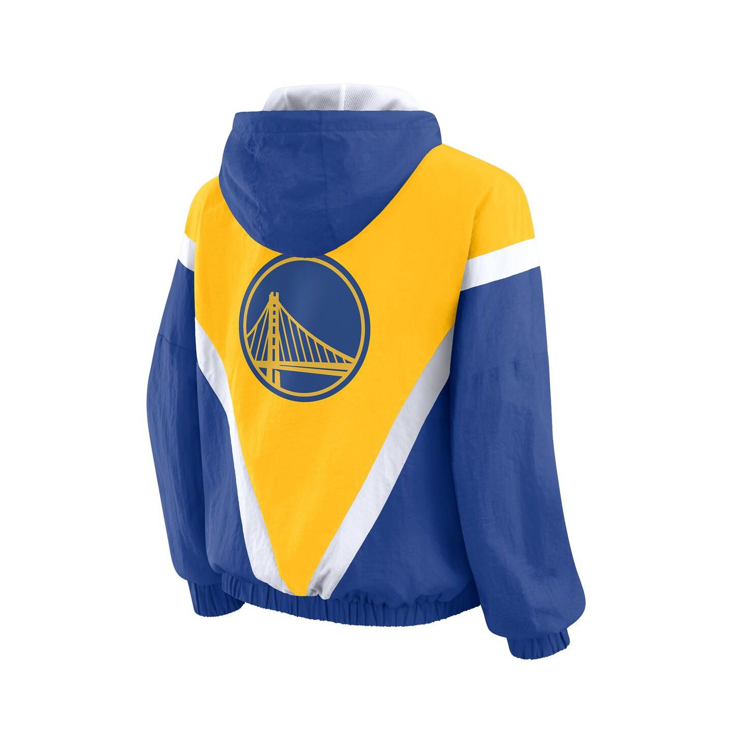 Женская куртка WEAR by Erin Andrews Gold/Royal Golden State Warriors Color-Block Full-Zip Windbreaker — фото 2