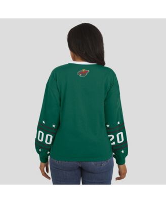 Women's Green Minnesota Wild Long-Sleeve Sport T-Shirt
