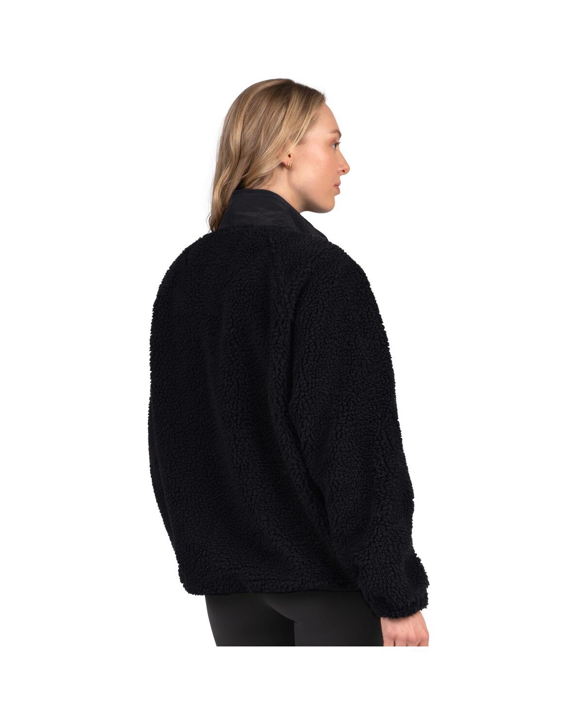 Starter Women's Black Las Vegas Raiders On The Ball Sherpa Jacket In Black