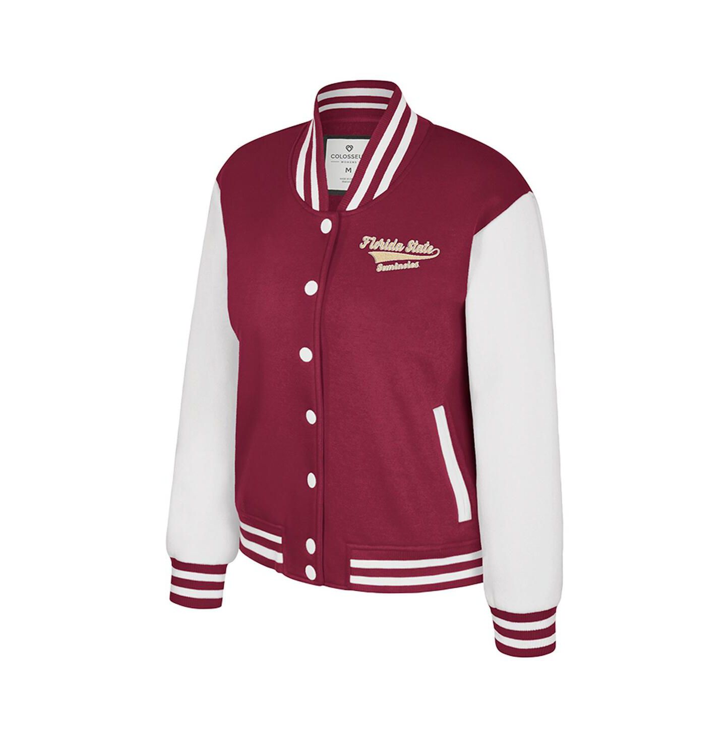 Женская куртка Colosseum Garnet Florida State Seminoles French Baguette Full Snap Fleece — фото 3