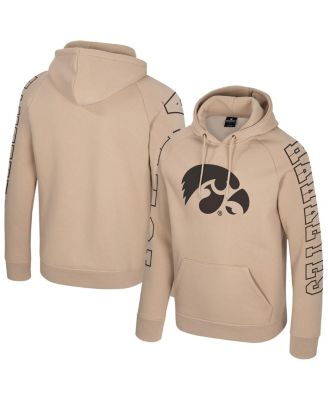 Colosseum - Men's Tan Iowa Hawkeyes Big Break Raglan Hoodie