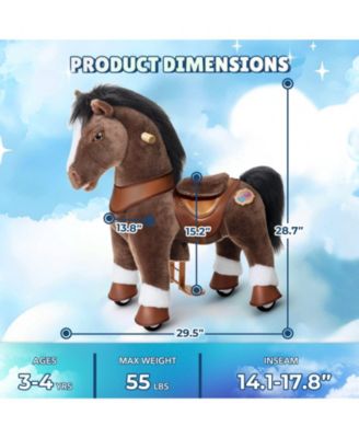 Model Y Chocolate Brown Horse Rideable Toy for Age 3-4
