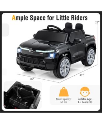 Ride on Car 12V Licensed Chevrolet Truck Kids' Electric Vehicles Gift for 3+