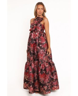 Women's Betina Bow Front Maxi Dress - Brown Floral