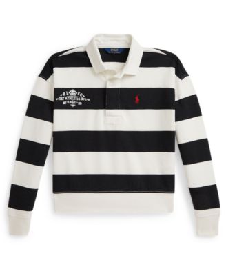 Girls' 7-16 Embroidered Rugby Sweatshirt