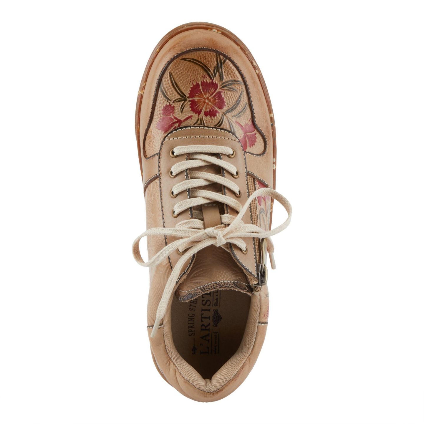 Женские кроссовки L'Artiste Spring Step Sincerity Fashion Sneaker with Rubber Outsole, цвет: Бежевый разноцветный — фото 2