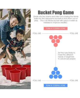 Yard Pong Giant Pong Game Set Carry Bag Outdoor Backyard Game