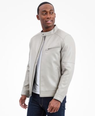 Men's Faux Leather Moto Jacket