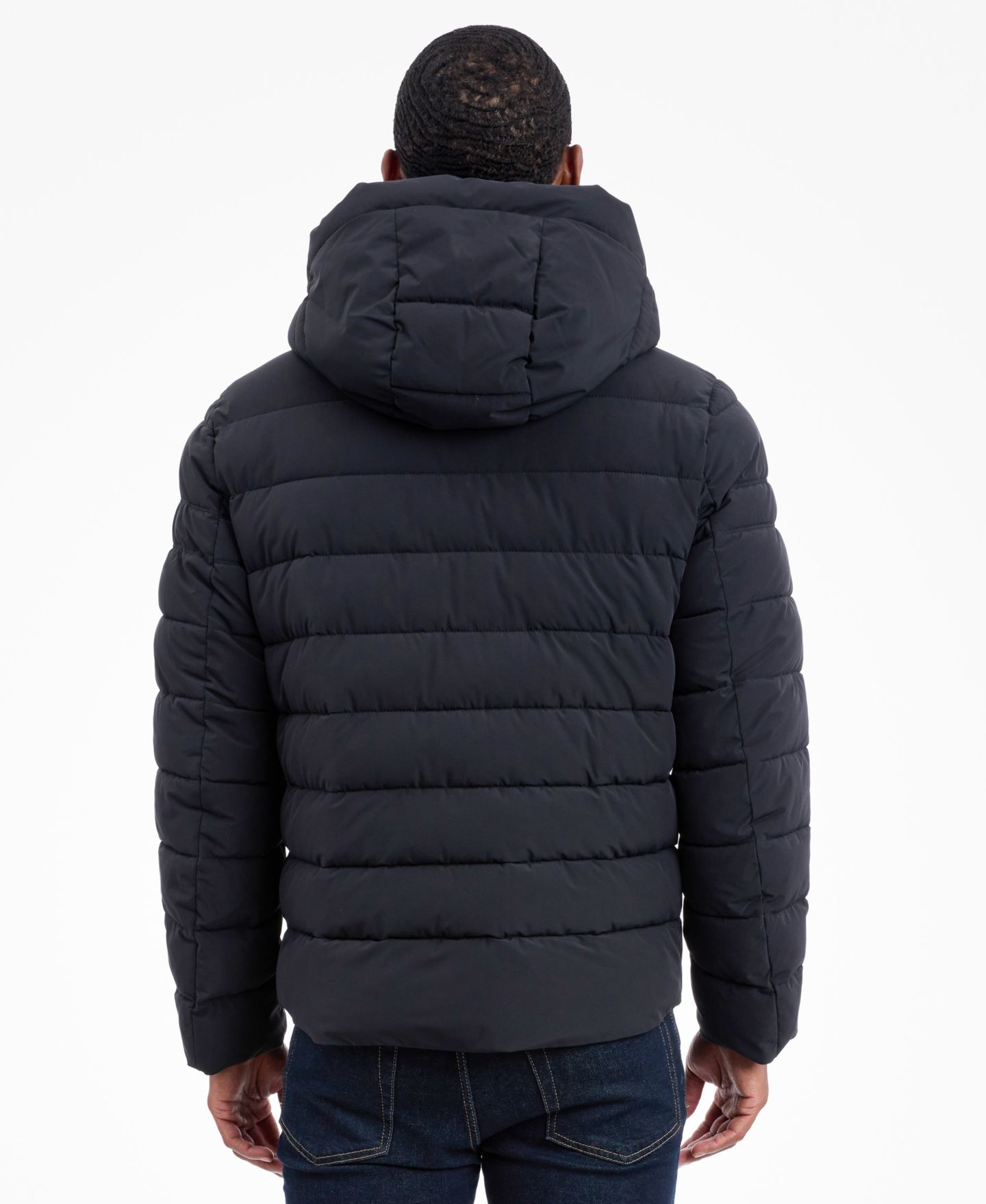 Мужская куртка Michael Kors Dressy Hooded Stretch Packable, цвет: Чёрный — фото 6