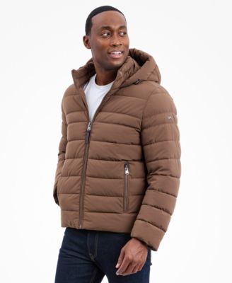 Men's Dressy Hooded Stretch Packable Jacket