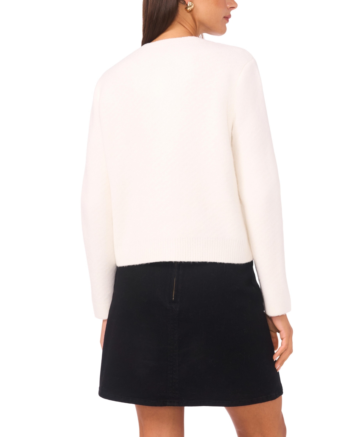 Vince Camuto Women's Patch Pockets Long Sleeves Cardigan