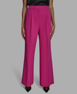 BCBG - Women's Pleated High Rise Wide Leg Pants