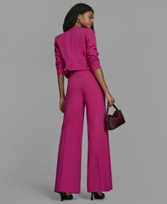 Women's Ruffle Collar Long Sleeve Cropped Jacket