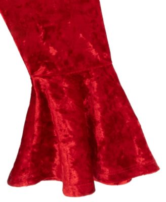 Baby Girls' Santa Crushed Velvet Top and Leggings, 2-Piece Set