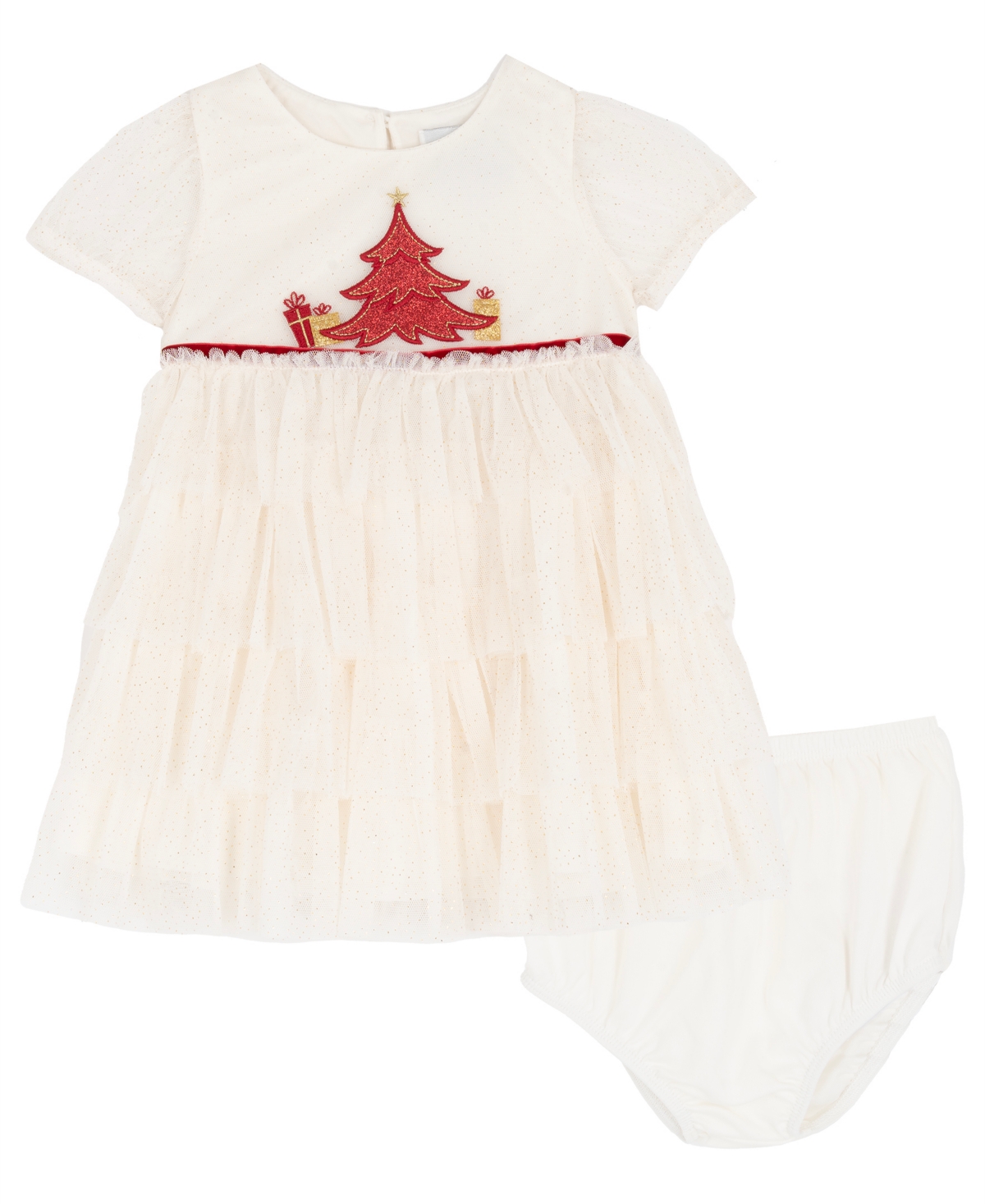 Rare Editions Baby Girls 2-Piece Sparkle Tulle Dress and Panty Set