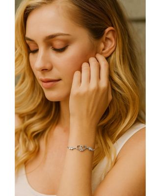 I Love You Bracelet with Cubic Zirconia