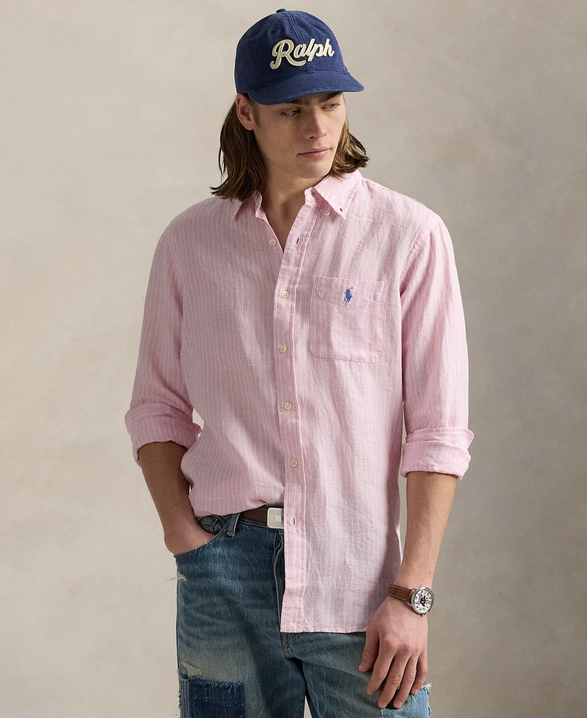 Polo Ralph Lauren Men's Classic Fit Linen Shirt In Neutral