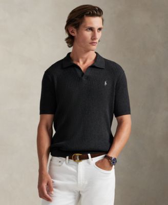 Polo Ralph Lauren - Men's Rib-Knit Cotton Johnny Collar Sweater