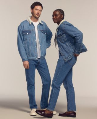 Women's 90s Denim Trucker Jacket with Sherpa Lining