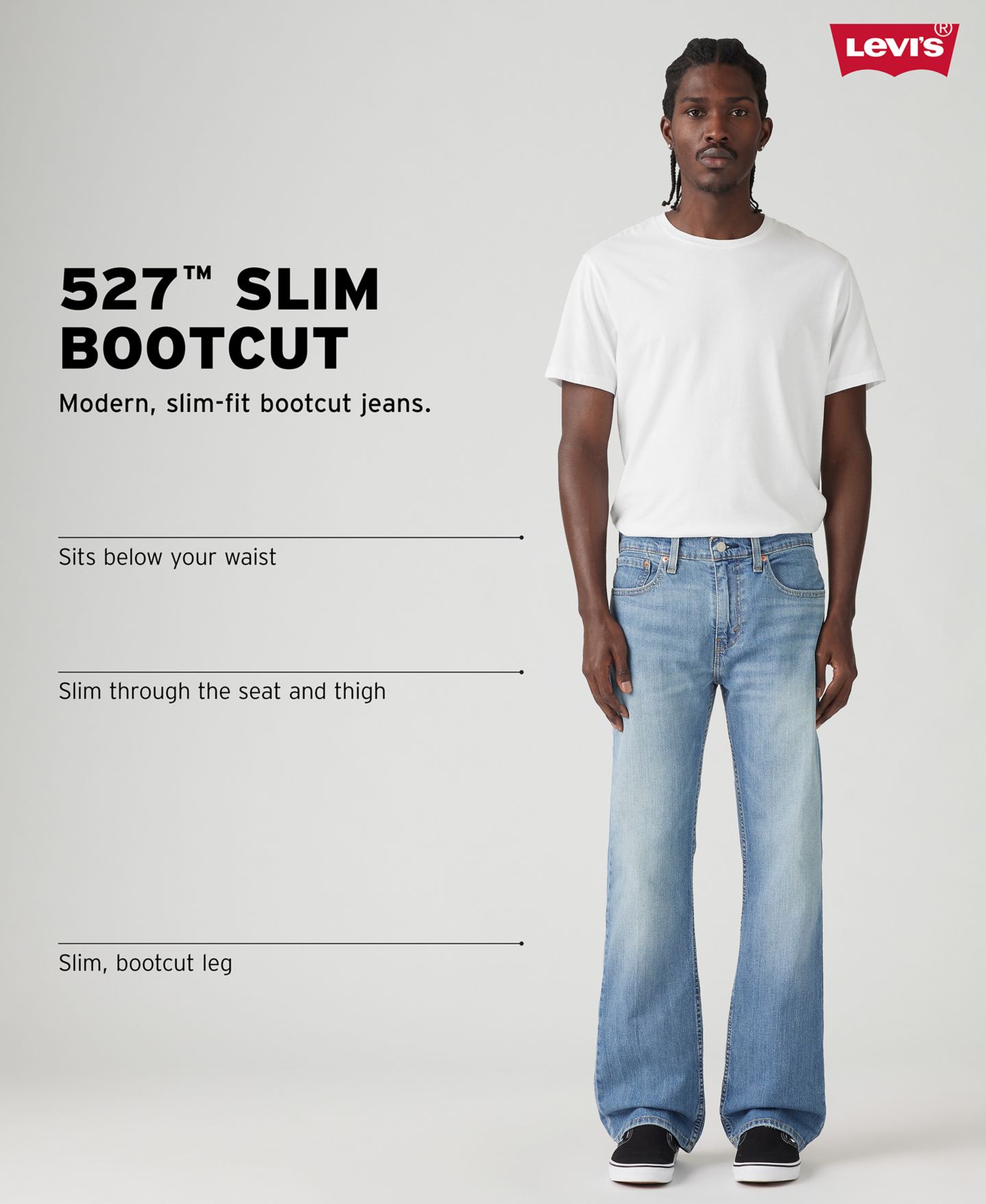 Мужские джинсы Levi's 527 Slim Bootcut Fit, цвет: Here We Stop — фото 6